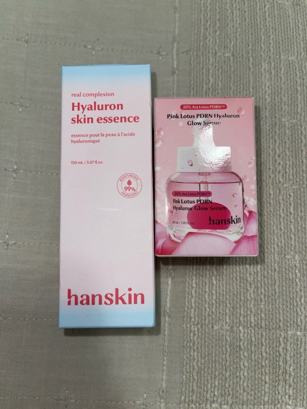 New! Pink Hyaluron Skin Essence & Glow Serum - Hydrating Skincare duo